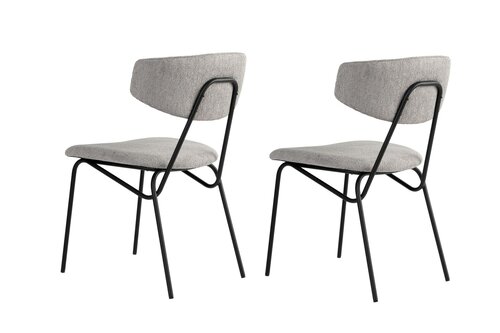 Set de scaune de sufragerie Nancy Grey and Black,2 buc.