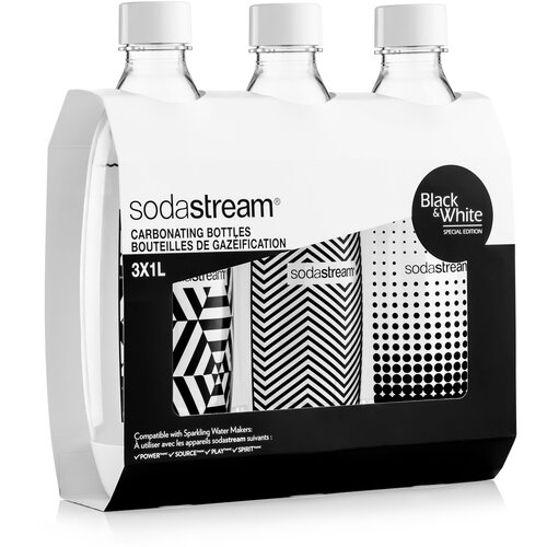 SodaStream Flasche TriPack 1 l Fuse Black&White