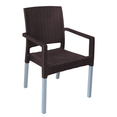 Ogrodowe krzesła ratanowe Lux, wenge