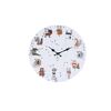 Dětské nástěnné hodiny Hatu Animals, 33 cm, bílá