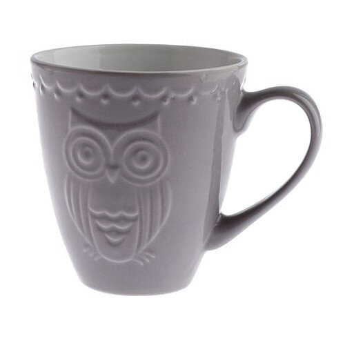 Keramický hrnček Sova 200 ml, sivá