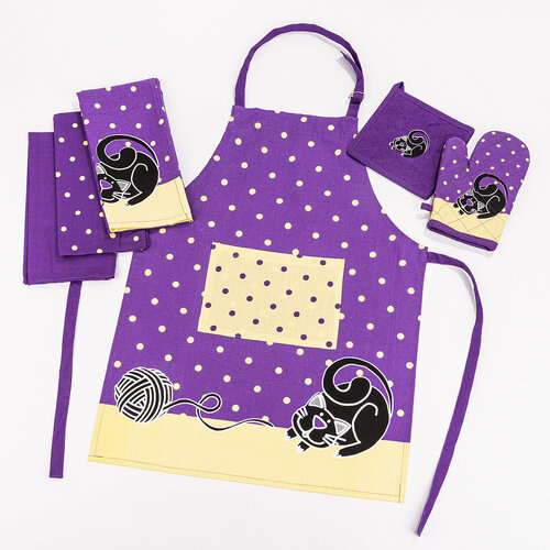 Tischset Katze Violett, 33 x 45 cm