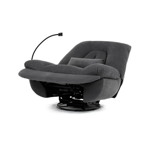 Elektryczny fotel z wbudowanym sterowaniem, szary