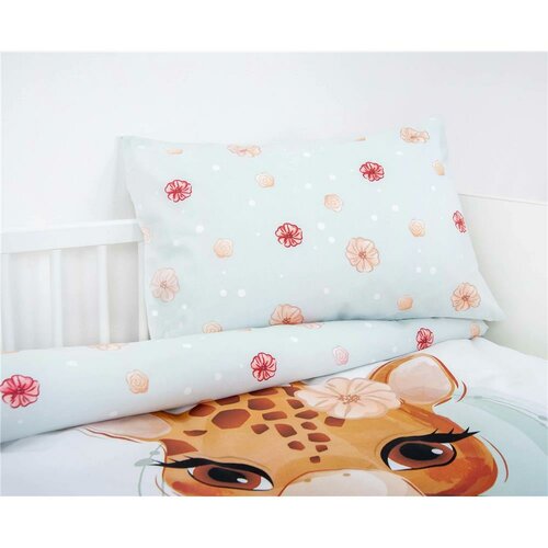 Lenjerie de pat pentru copii Herding Giraffe  din flanelă, 100 x 135 cm, 40 x 60 cm