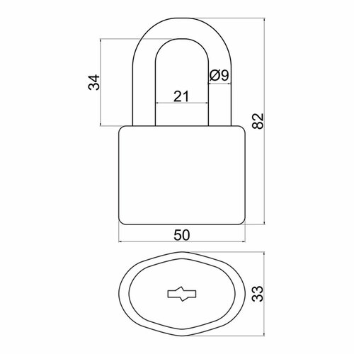 Jekleni obesni ključavnica RV.13.50