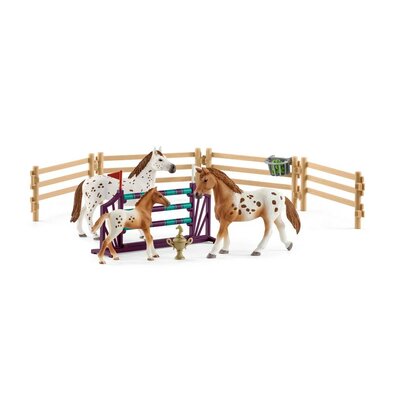 Schleich 42433 Аппалачські коні та аксесуари длятренувань, 7 шт.