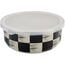 Orion Emaillierte Schale mit UH-Deckel Schachbrett Rand, Durchmesser 19 cm