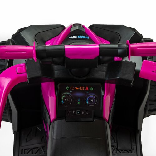 Leżaczek Baby Mix Mega z prowadnicą, różowy
