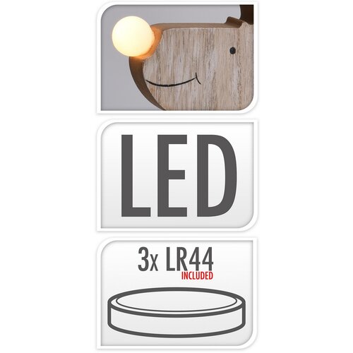 Božični LED severni jelen Oliver zlati, 26 cm