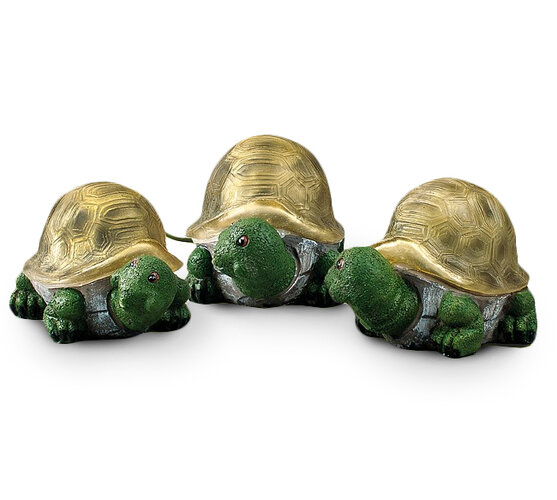 Lampy solarne źółwie 3 szt.