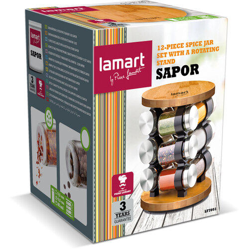 Lamart LT7051 Набір ємностей для спецій Sapor з 12 предметів