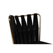 Esszimmerstuhl-Set Kusakli Black and Gold, 2 Stück