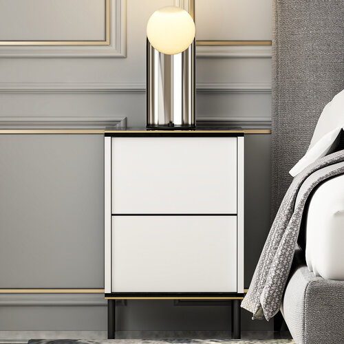 Noční stolek Imaj White Marble