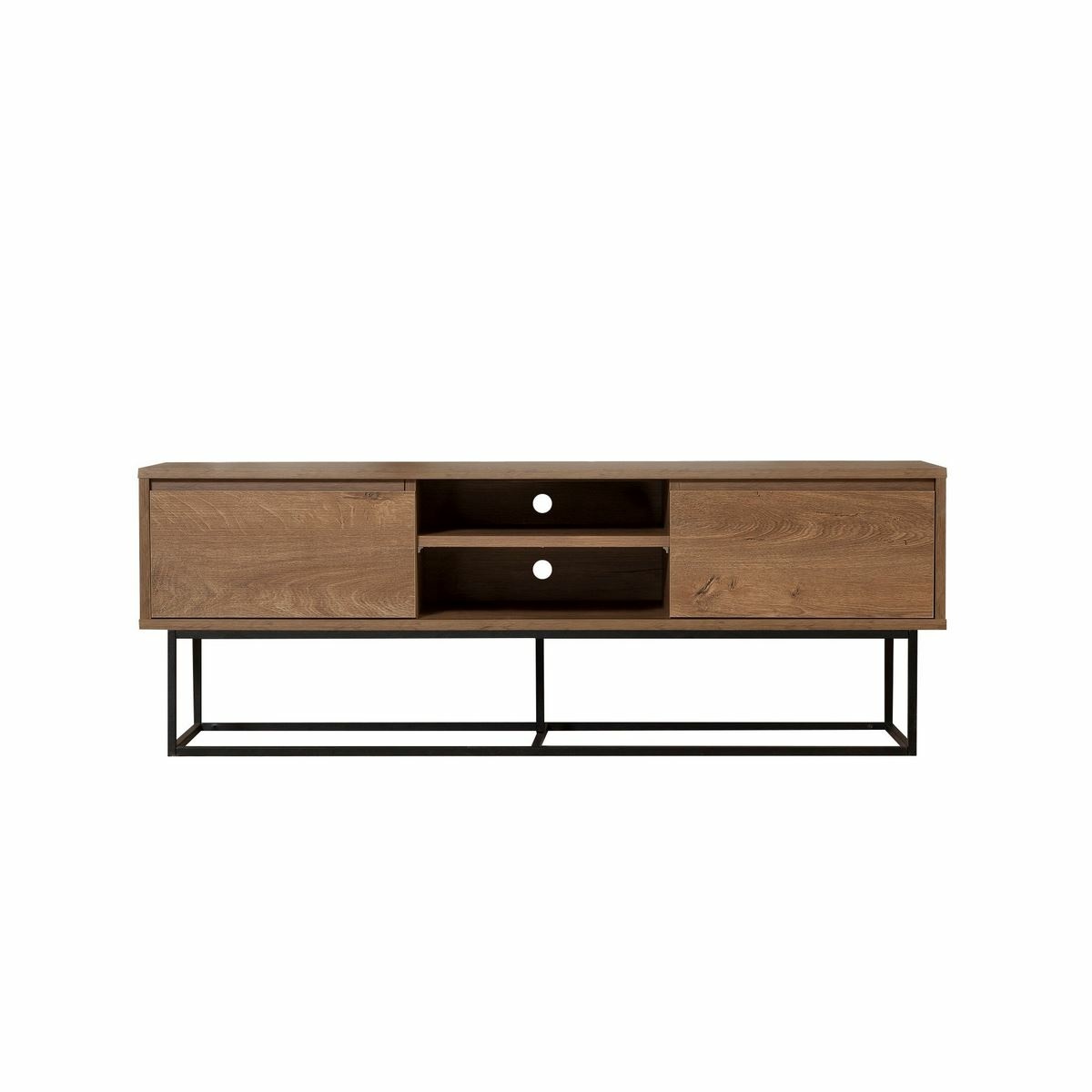 Televízny stolík Rodez Walnut and Black I, M