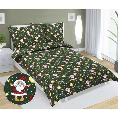 Bellatex Weihnachtsbettw&#228;sche aus Baumwolle Elf, 140 x 200 cm, 70 x 90 cm