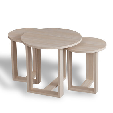 Masă pliantă Mira Oak, 3 buc