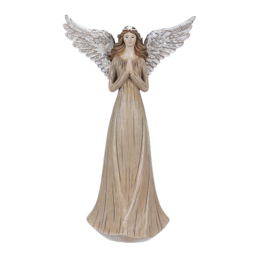 Înger cu aripi Emma maro, polyresin, 19 x 32 x 11 cm