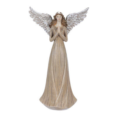 Engel mit ausgebreiteten Flügeln Emma Braun,  Polyresin, 19 x 32 x 11 cm
