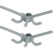 Wenko Set 2 trojnih kavljev Hercules, sivi
