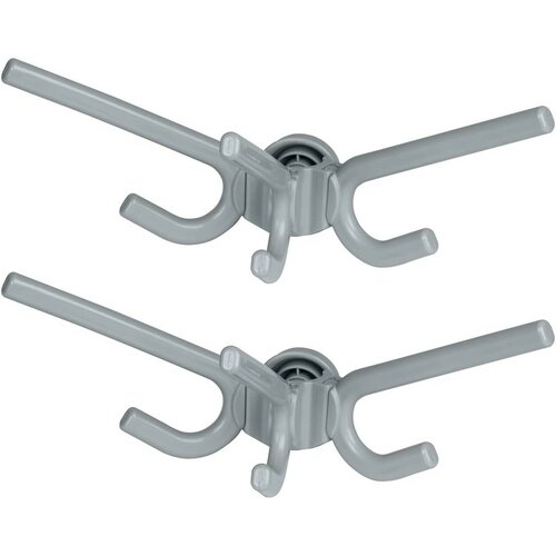 Wenko Set of 2 Herkules triple hooks, grey