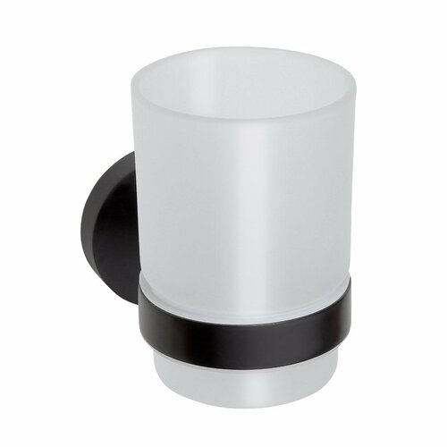 SAPHO XB900 X-round black pohár, mliečne sklo/ čierna