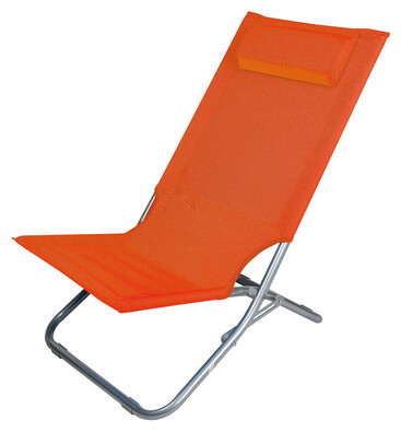 Plážová skládací židle s polštářkem oranžová