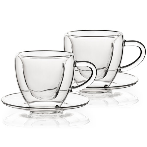 4Home termo skodelica s podstavkom Heart Hot &amp;Cool 150 ml, 2 kos