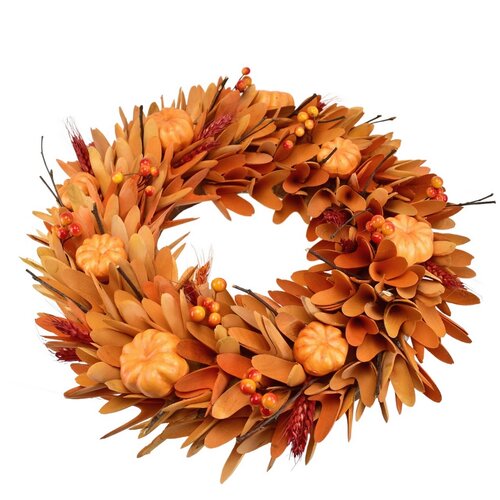 Herbstkranz mit Mincio-Kürbissen, 35 cm