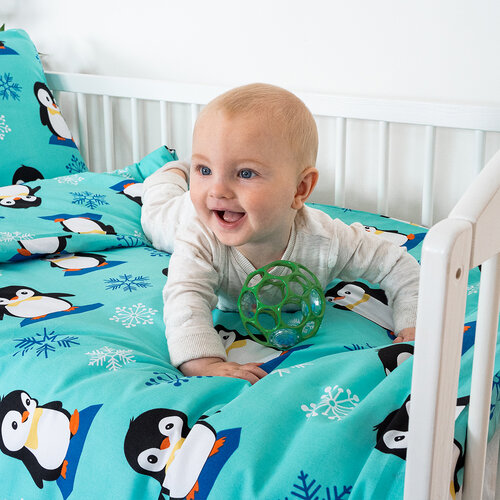 4Home Lenjerie de pat din bumbac pentru copii Arctic Friends, 100 x 135 cm, 40 x 60 cm