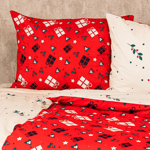 Lenjerie pat din bumbac de Crăciun 4Home Christmas, 140 x 220 cm, 70 x 90 cm