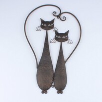 Decorațiune de perete Cats, din metal,  52 cm