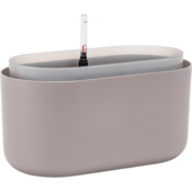 Jardinieră cu auto-irigare Plastia, maro,31 x 16 cm