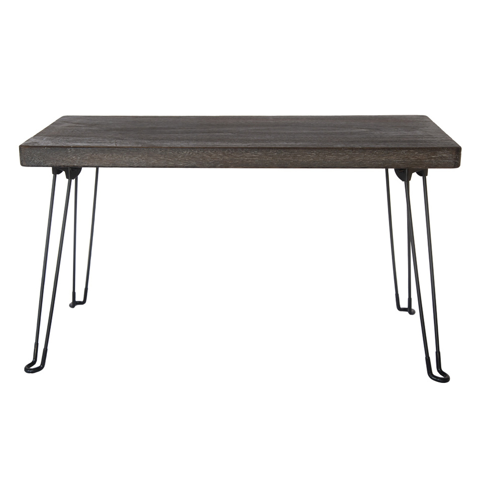 Odkládací stolek Pavlovnie šedé dřevo, 82 x 38 cm