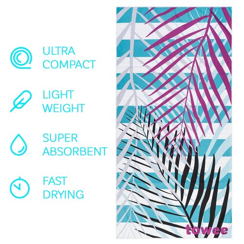 Towee Швидковисихаючий рушник PALMS PINK, 70 x 140 см