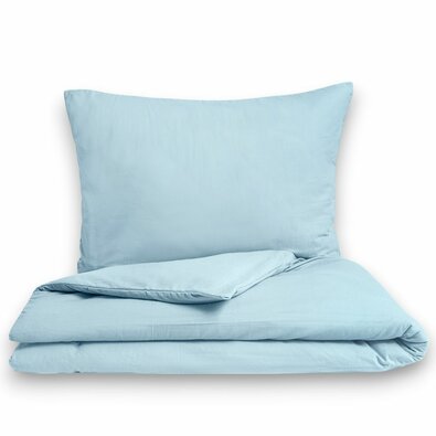 Kvalitex Flanell-Bettwäsche hellblau, 140 x 220 cm, 70 x 90 cm