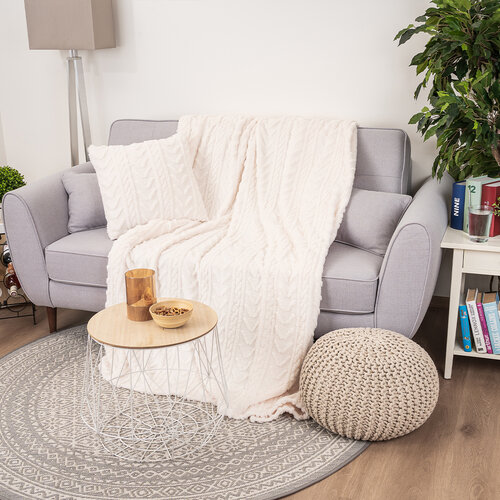 4Home Cozy Knit pléd, krém színű, 150 x 200 cm