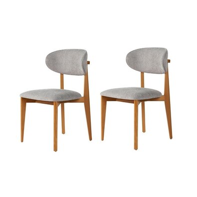 Set de scaune de sufragerie Lionte Grey and DarkOak, 2 buc.