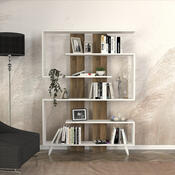 Knihovna Rain White Walnut
