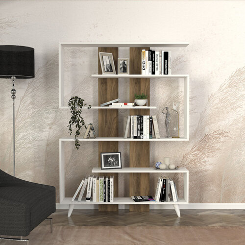 Knižnica Rain White Walnut