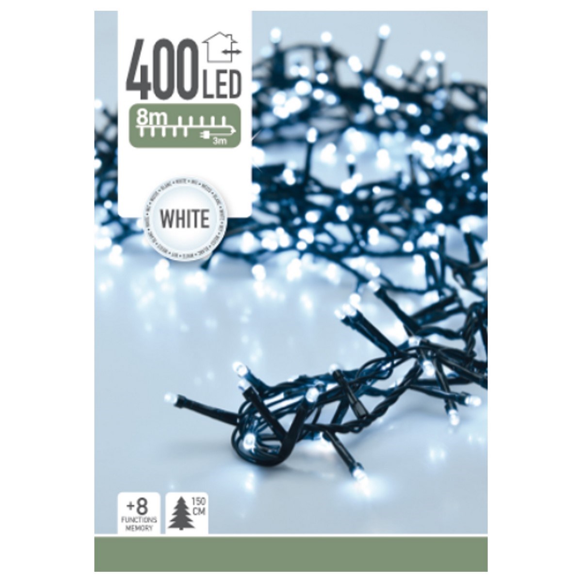 Světelný řetěz Twinkle bílá , 400 LED, 8 m