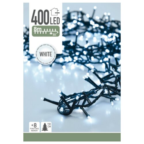 Instalaţie pom de Crăciun Twinkle, alb , 400 LED, 8 m