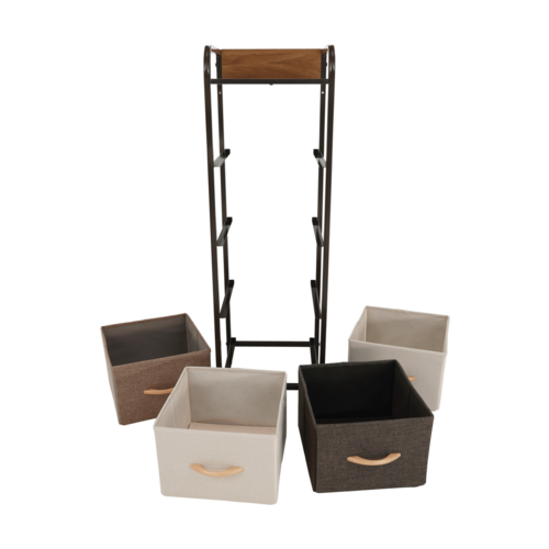 HAZEL TYP 1 szekrény szövet fiókokkal, barna