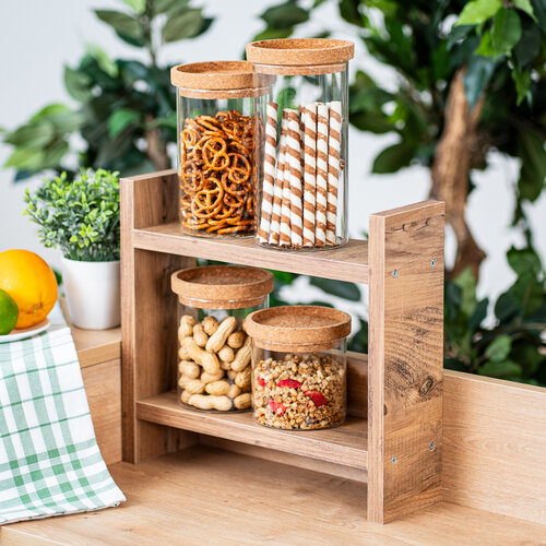 4Home Vorratsdose aus Glas mit Deckel Cork, 450 ml