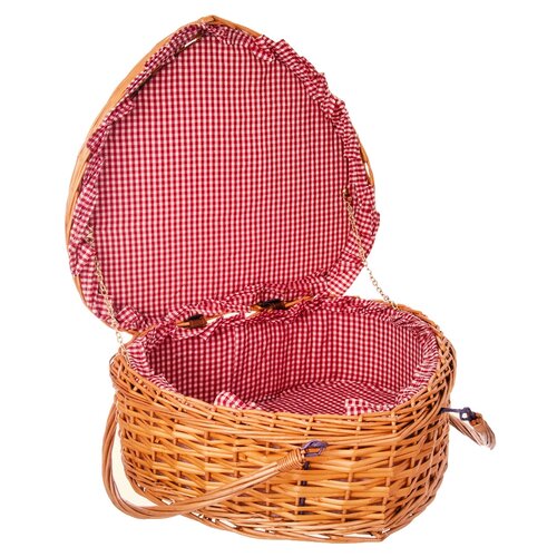 Orion Pleten piknik koš Srdce, 45 x 42 x 20 cm