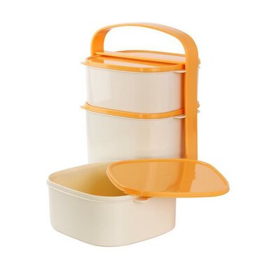 Plastični nosilec za hrano, 2x 1,2 l + 1x 2 l