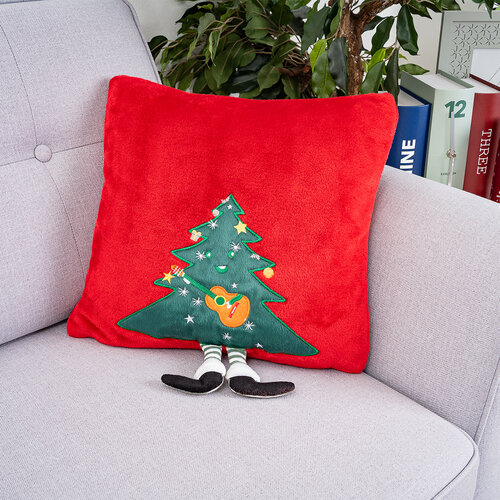 4Home Vianočná obliečka na vankúšik Merry Christmas tree, 40 x 40 cm