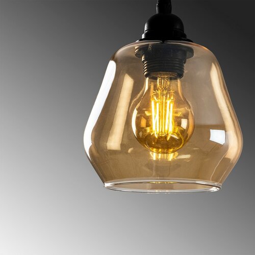 Lampa wisząca Gold - 030, złota-czarna