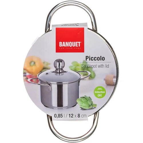 Cratiță din oțel inoxidabil Banquet cu capacPiccolo , 12 cm, 0,85 l