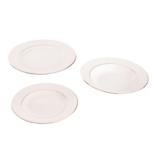 MariaPaula 18-teiliges Esszimmer-Set Ecru Nova Gold Line