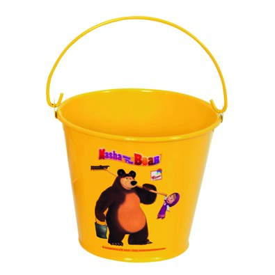 Bino Eimer Mascha und der Bär gelb, 13 cm Durchmesser
